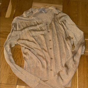 M by Michael Stars Shimmering Gold Cardigan